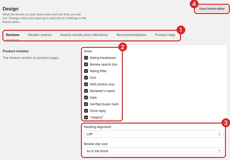 The Design page